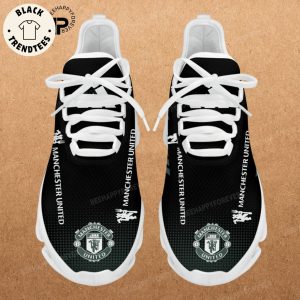 Manchester United Logo Full Black Green Trim Design Max Soul Shoes