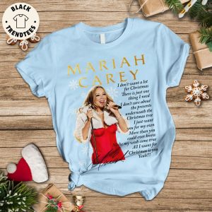 Mariah Carey Christmas Blue Portrait Design Pajamas Set