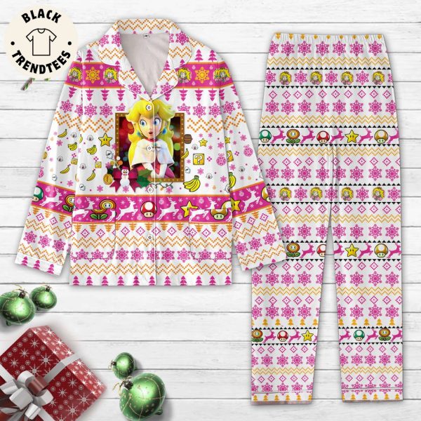 Mario Christmas Pink Design Pajamas Set