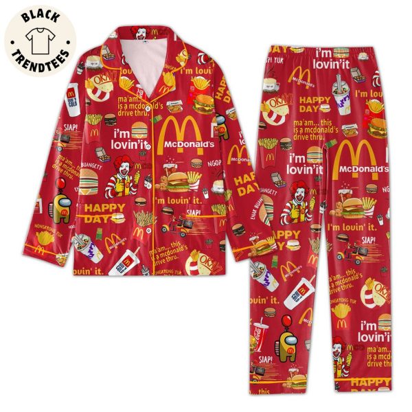 McDonald’s Happy Day Red Design Pajamas Set