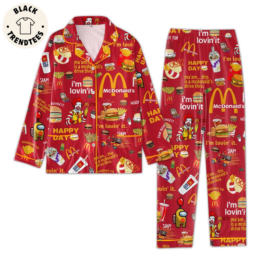 McDonald's Happy Day Red Design Pajamas Set