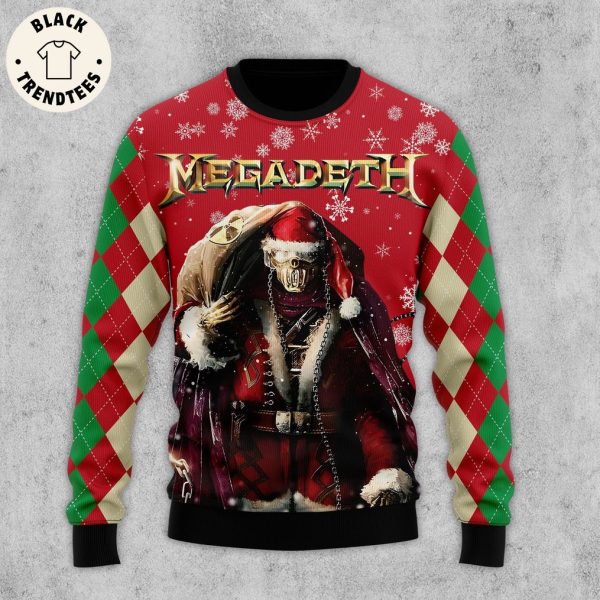 Megadeth Skull Christmas Red Design 3D Sweater