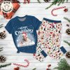 Merry Christmas David Bowie Blue Design Pajamas Set