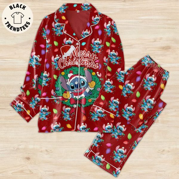 Merry Christmas Grinch Red Design Pajamas Set