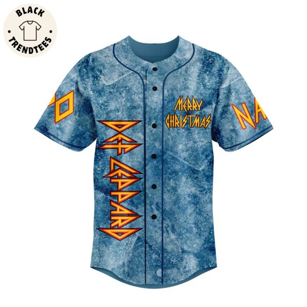 Merry Christmas Milky Blue Design Baseball Jersey