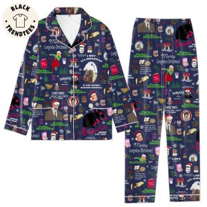 Merry Congratu Christmas Parks Recreation Christmas Blue Design Pajamas Set