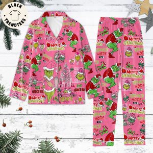 Merry Grinchmas Pink Grinch Design Pajamas Set