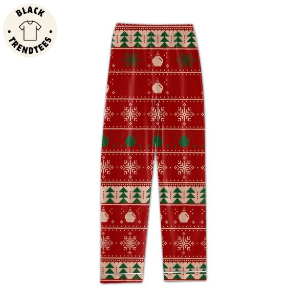 Merry Postmas Christmas Red Design Pajamas Set