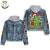 Dave Matthew Band This Holiday Flower Design Hooded Denim Jacket