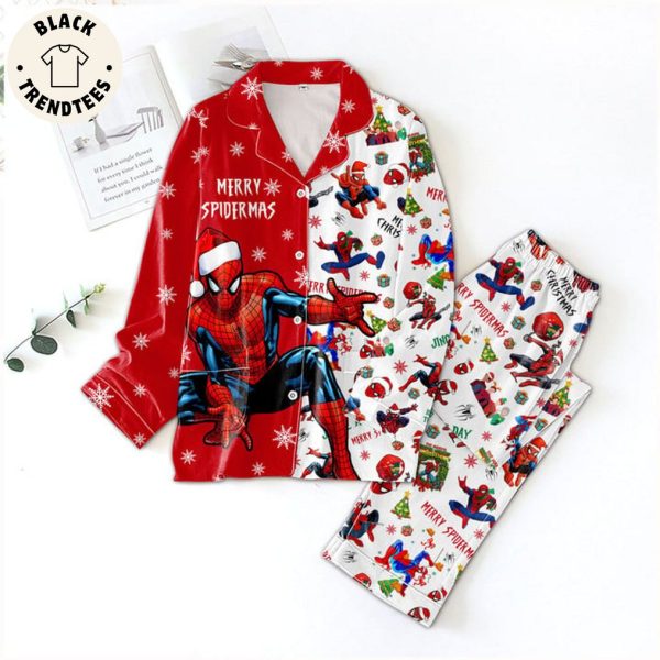 Merry Spirdermas Christmas Design Pajamas Set