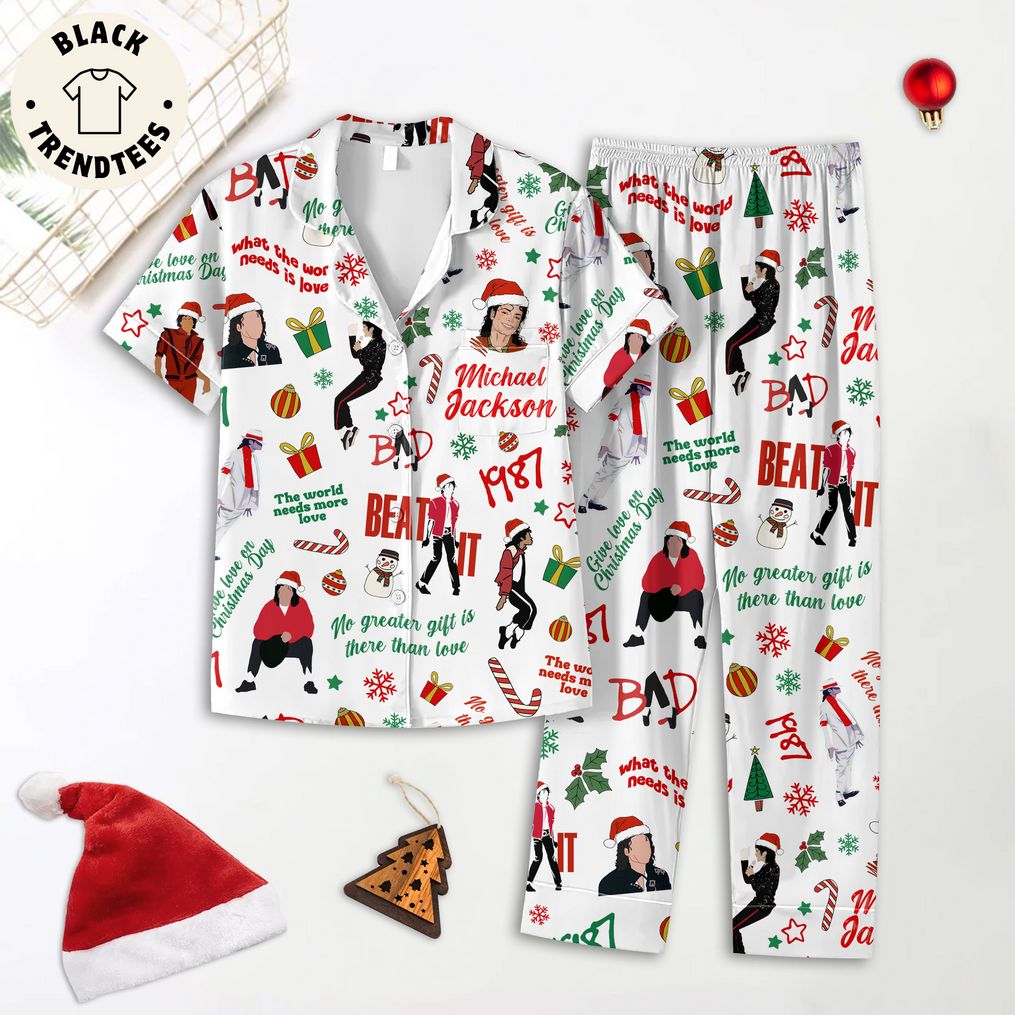Michael Jackson Bad Beat It Christmas Design Pajamas Set