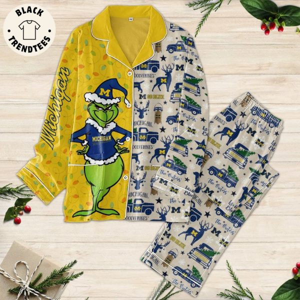 Michigan Grinch Design Pajamas Set