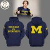 Michigan Vs Everybody Grey Hoodie Michigan Football Logo Gray Design 3D Hoodie