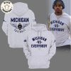 Michigan Vs Everybody Michigan Football Black Logo On Sleeve Design 3D Hoodie