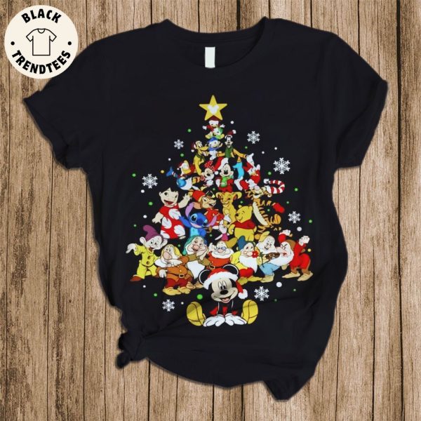 Mickey Christmas Design Black Design Pajamas Set