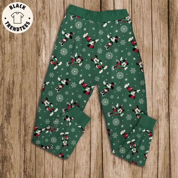 Mickey Christmas Design Black Design Pajamas Set