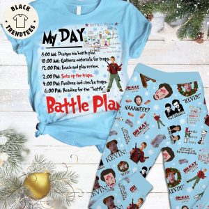 My Day Battle Play Kevin Portrait Blue Design Pajamas Set