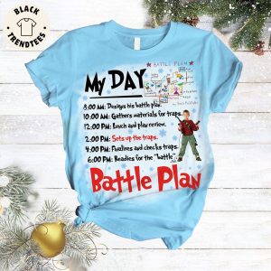 My Day Battle Play Kevin Portrait Blue Design Pajamas Set