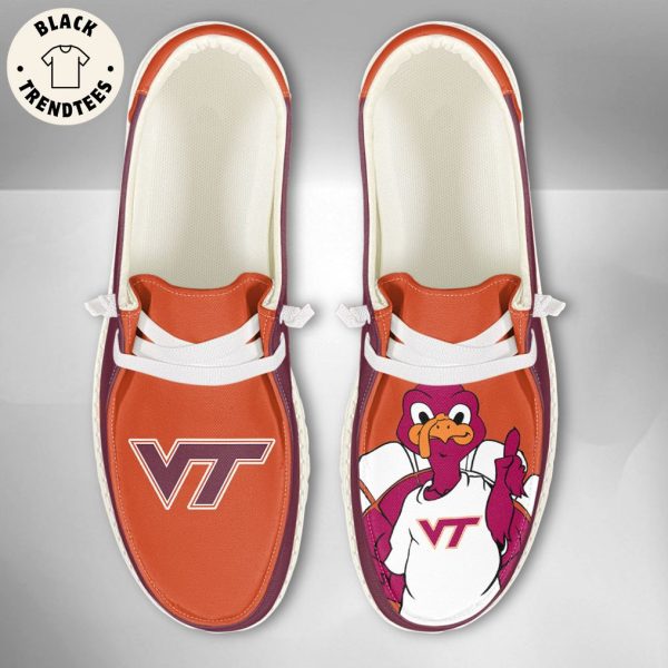 NCAA Virginia Tech Hokies Custom Name Hey Dude Shoes