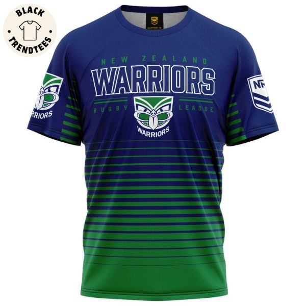 New Zealand Rugby League Warriors Blue Design 3D T-Shirt