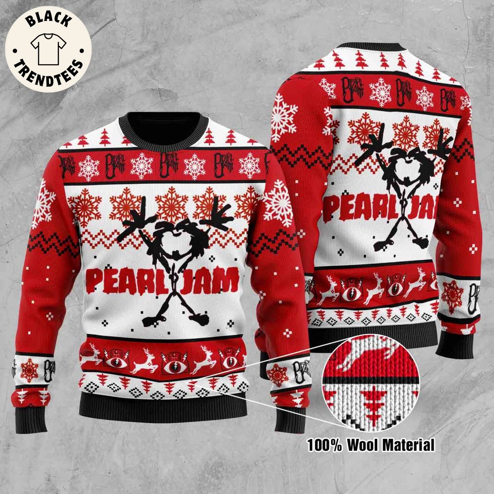 Pearl Jam Christmas Red Design 3D Sweater