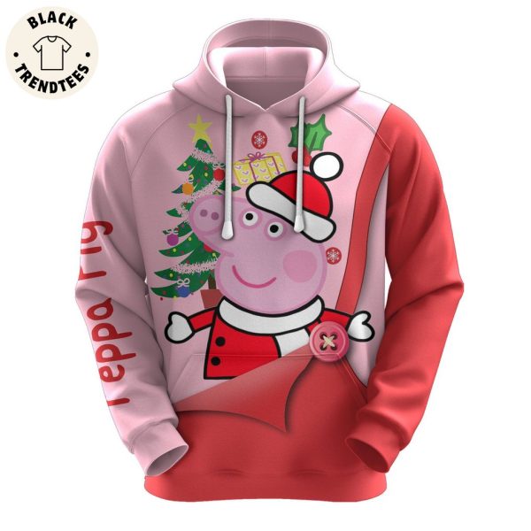 Peppa Pig Christmas Pink Design 3D Hoodie