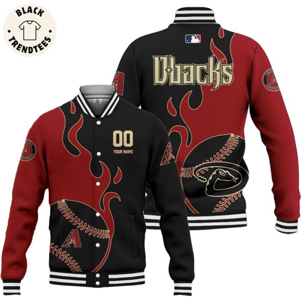 Personalized Arizona Diamondbacks Fire Design On Sleeve Baseball Jersey