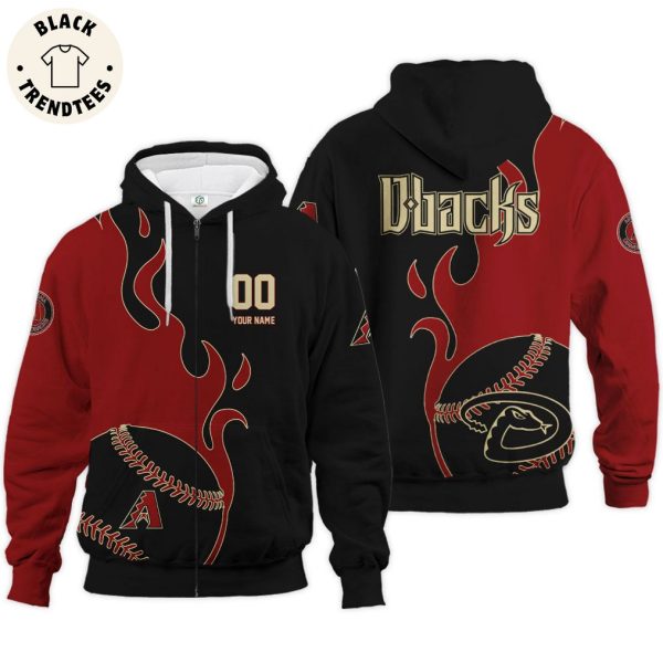 Personalized Arizona Diamondbacks Fire Design On Sleeve Baseball Jersey