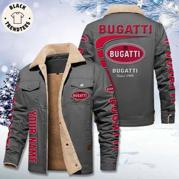 Personalized Bugatti Since 1909 Logo Design Fleece Jacket
