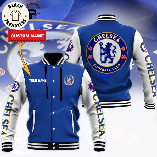 Personalized Chelsea Football Club Blue Design Baseball Jacket