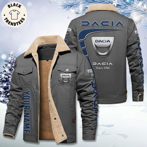 Personalized Dacia Since 1966 Logo Design Fleece Jacket