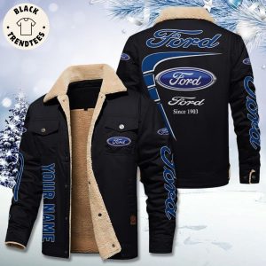 Personalized Ford Since 1933 Logo Design Fleece Jacket