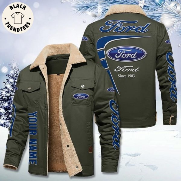 Personalized Ford Since 1933 Logo Design Fleece Jacket