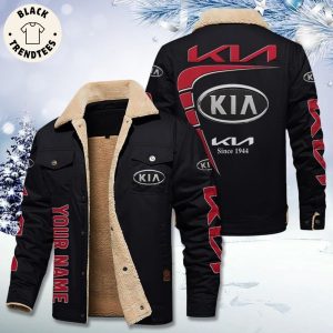 Personalized Kia Since 1944 Logo Design Fleece Jacket