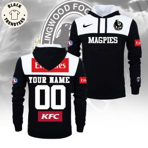 Personalized Magpies Football Club Black Nike Logo Design 3D Hoodie