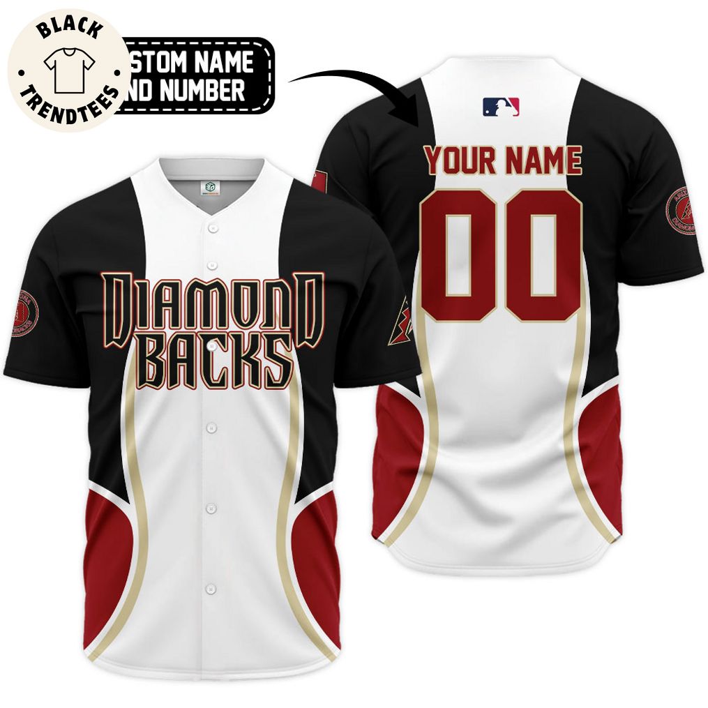 Personalized New Release Arizona Diamondbacks MLB White Black Design Baseball Jersey