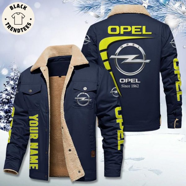 Personalized Opel Since 1960 Logo Design Fleece Jacket