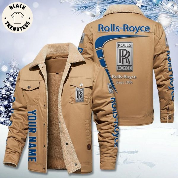 Personalized Rolls Royce Since 1906 Logo Design Fleece Jacket