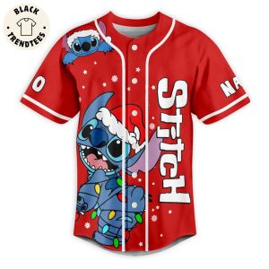 Personalized Stitch Red Portrait Design Baseball Jersey