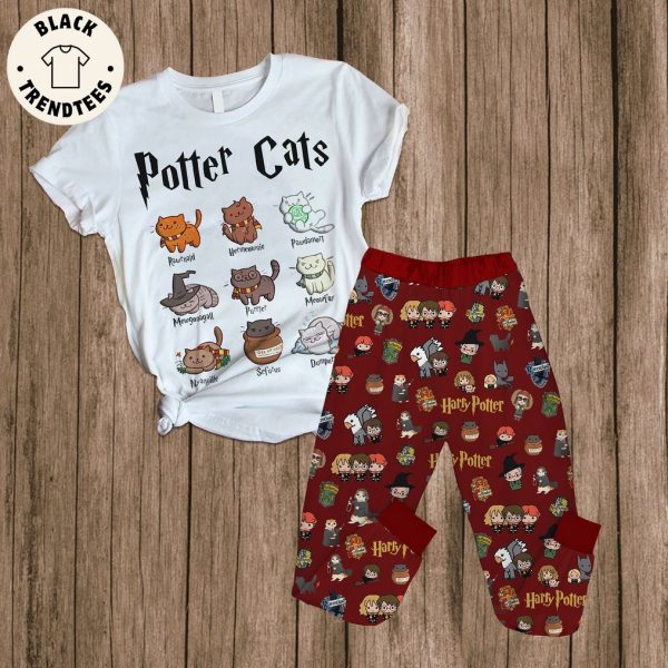Potter Cats Design Pajamas Set