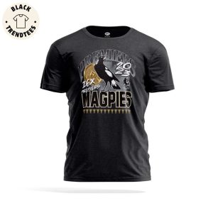 Premiers 2023 Magpies 16x Premiers AFL Black Design 3D T-Shirt