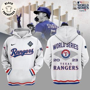 Rangers World Series Texas Rangers Nike Logo White Design 3D Hoodie