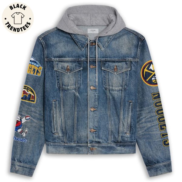 Ready To Work Dennver Nuggets Tiger Design Hooded Denim Jacket