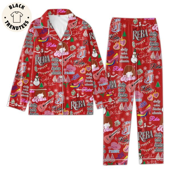 Reba Dolly Keba Red Design Pajamas Set