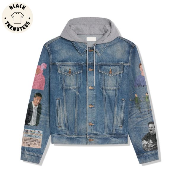 RIP Matthew Perry 08-19-1969 10-28-203 Portrait Design Hooded Denim Jacket