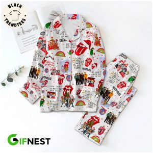 Rock N’ Roll Lips Christmas Design Pajamas Set