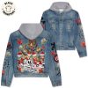 Santa Baby Christmas Design Hooded Denim Jacket