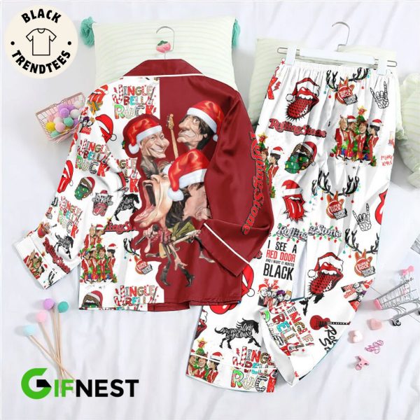 Rolling Stone Red Christmas Design Pajamas Set