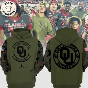 Salute To Service For Veterans Day Oklahoma Football Go Oklahoma Logo Design 3D Hoodie