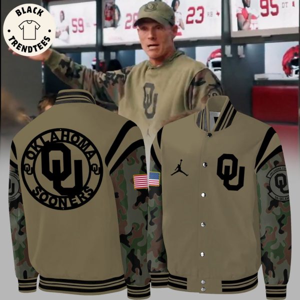 Salute To Service For Veterans Day Oklahoma Football Veteran Logo Design Baseball Jacket